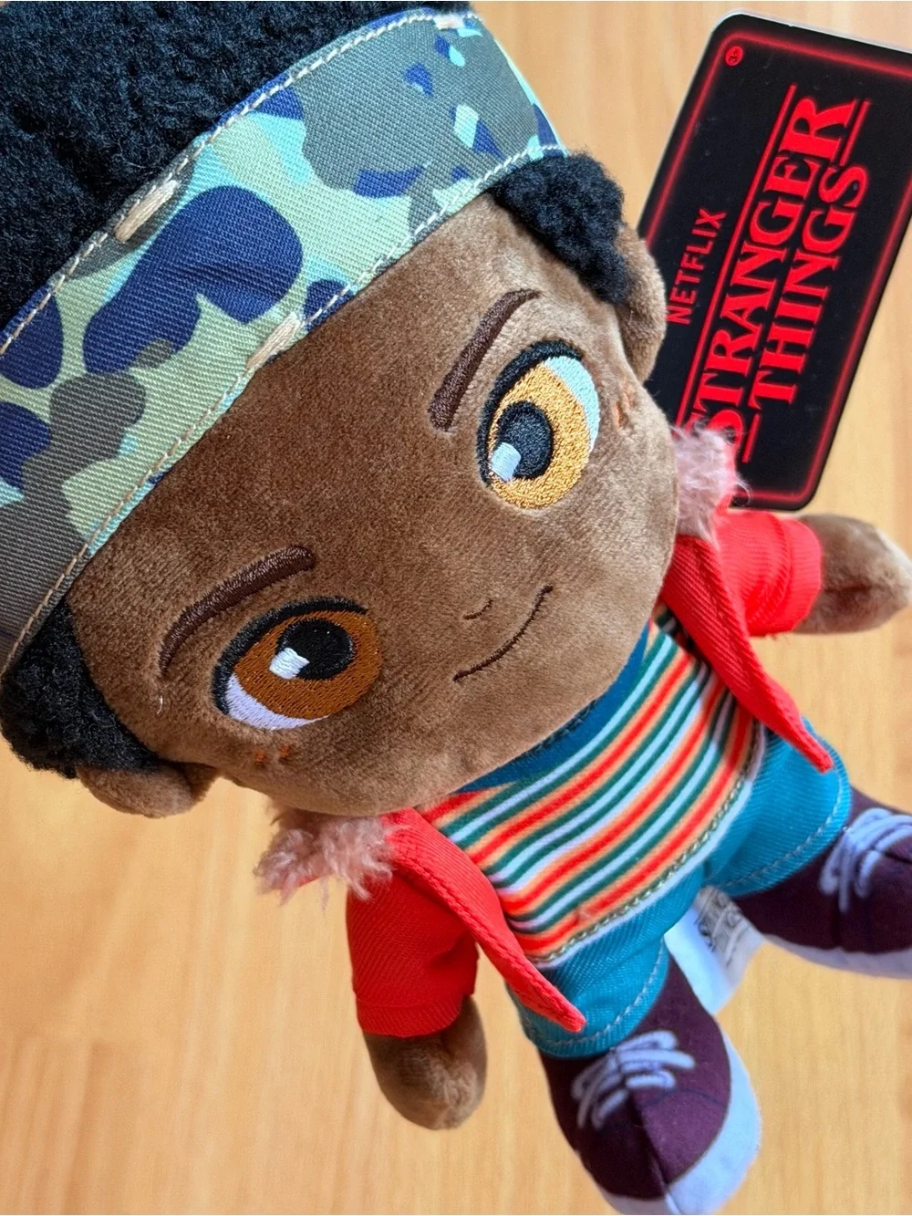 Stranger Things Lucas Plush Doll - Brown with Red Jacket.